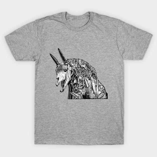 Mari Lwyd T-Shirt by BlackGoldPress